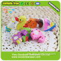 Número de la forma animal Extruded Eraser promotion stationery